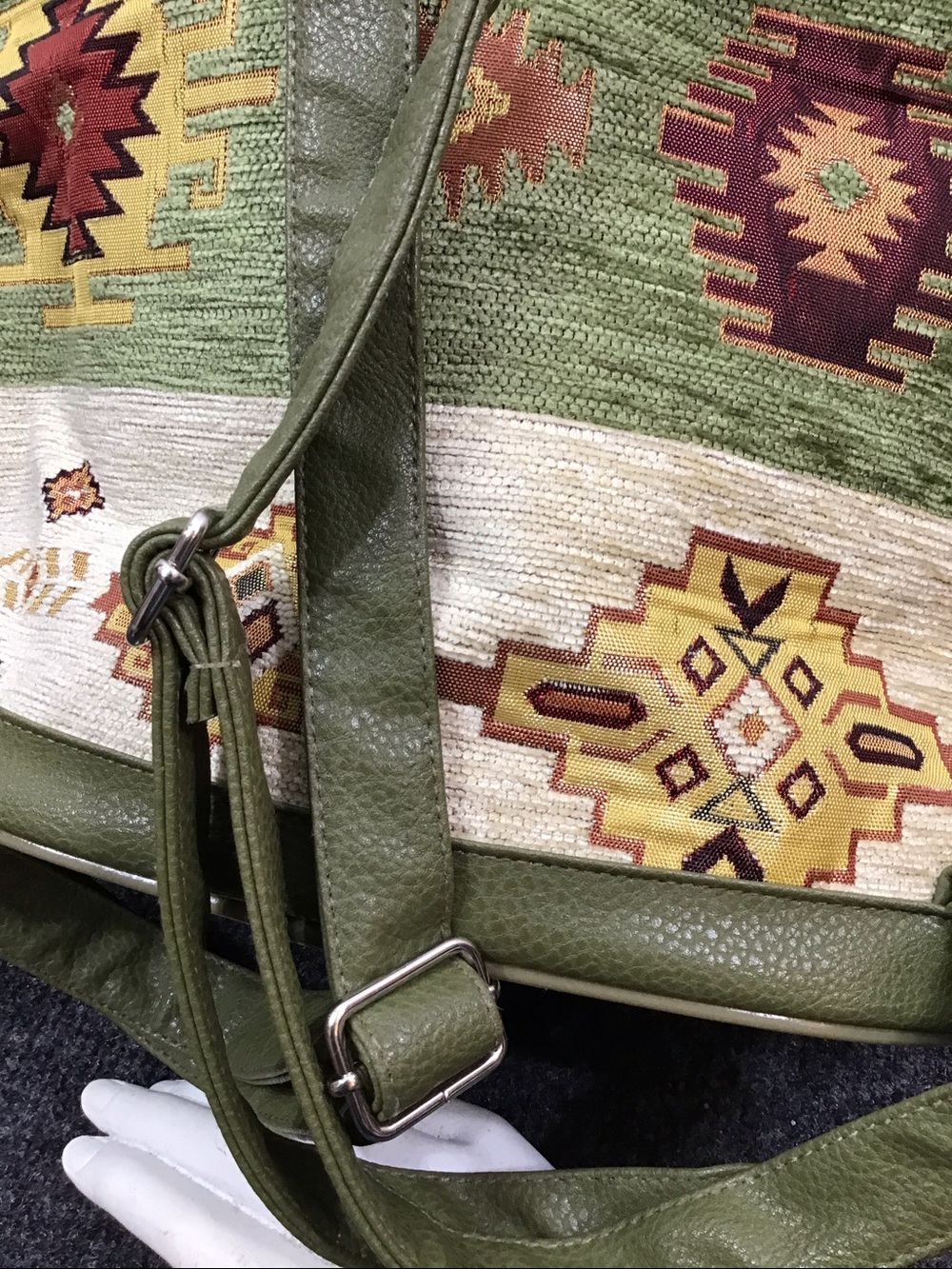 Southwestern Patterned tapestry chenille Women's Backpack Purse NWOT - Picture 6 of 12